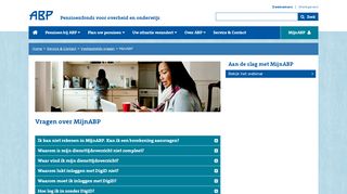 
                            7. Veelgestelde vragen over MijnABP | ABP