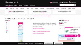 
                            5. Veet 5 Minute Cream For Sensitive Skin 200ml | Toiletries | ...