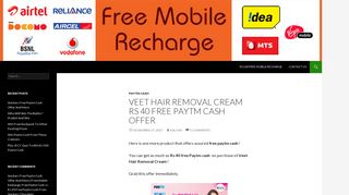 
                            10. Veet Hair Removal Cream Rs 40 Free Paytm Cash Offer | Free Mobile ...