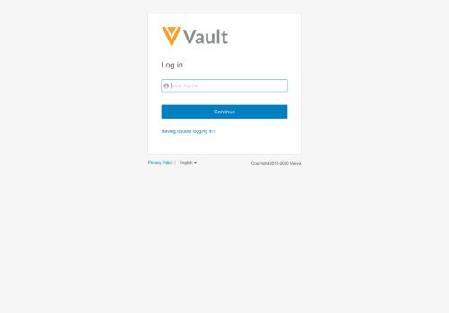 
                            12. Veeva Vault - Login