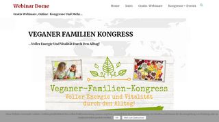 
                            13. Veganer Familien Kongress | Webinar Dome