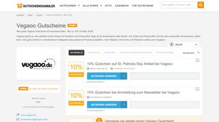 
                            7. Vegaoo Gutscheine & Gutscheincodes, bis zu 10% im Feb. 2019