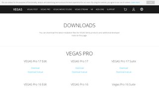 
                            6. VEGAS Downloads | Download installation files