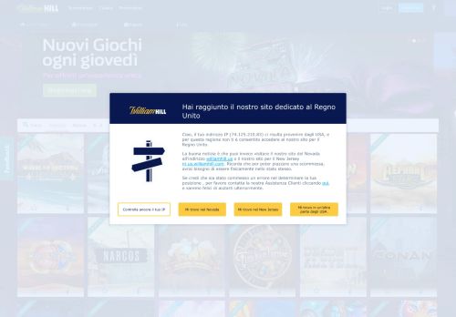 
                            4. Vegas Online William Hill - Giochi di Vegas con bonus 20€