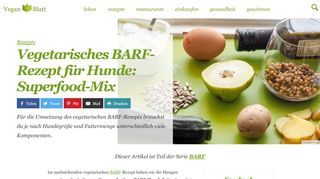 
                            10. Vegetarisches BARF-Rezept für Hunde: Superfood-Mix - VeganBlatt