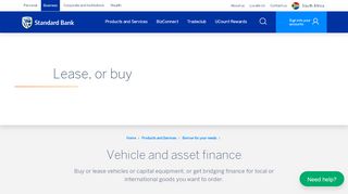 
                            5. Vehicle and Asset Finance | Standard Bank Mobile Site