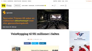 
                            10. Veiutbygging til 551 millioner i Salten - Tu.no