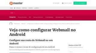 
                            8. Veja como configurar Webmail no Android - Agência Master12