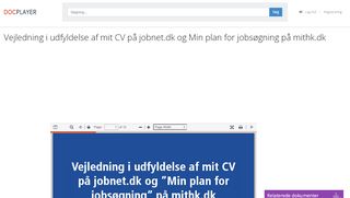 
                            13. Vejledning i udfyldelse af mit CV på jobnet.dk og Min plan for ...