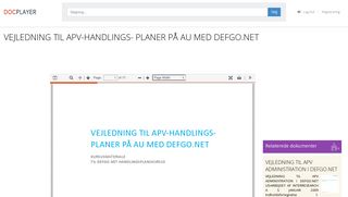 
                            10. vejledning til apv-handlings- planer på au med defgo.net
