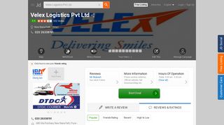 
                            6. Velex Logistics Pvt Ltd - Justdial