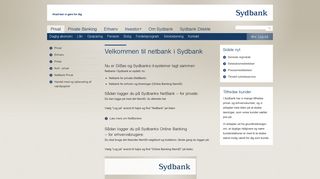 
                            3. Velkommen til netbank i Sydbank - Sydbank Privat - Sydbank.com