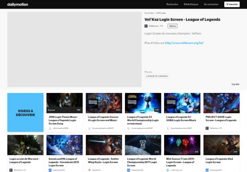
                            4. Vel'Koz Login Screen - League of Legends - Vidéo dailymotion