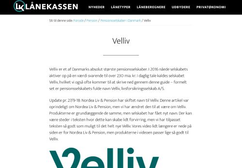 
                            12. Velliv >> Anmeldelse >> Hvad kan Velliv tilbyde dig (tidligere Nordea)