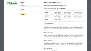 
                            1. Velox Imaging - Login