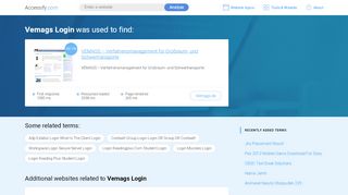 
                            10. Vemags Login at top.accessify.com