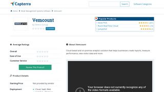 
                            10. Vemcount Reviews and Pricing - 2019 - Capterra