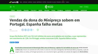 
                            13. Vendas da dona do Minipreço sobem em Portugal. Espanha falha ...