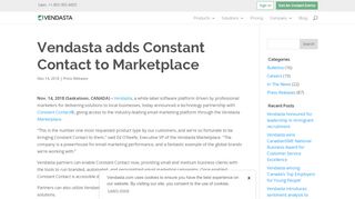 
                            13. Vendasta adds Constant Contact to Marketplace | Vendasta