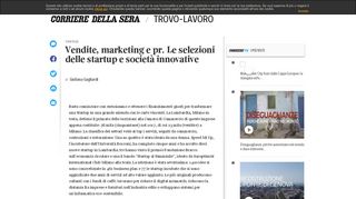 
                            13. Vendite, marketing e pr. Le selezioni delle startup e società innovative ...