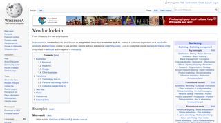 
                            2. Vendor lock-in - Wikipedia