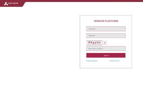 
                            1. Vendor platform - Axis Bank