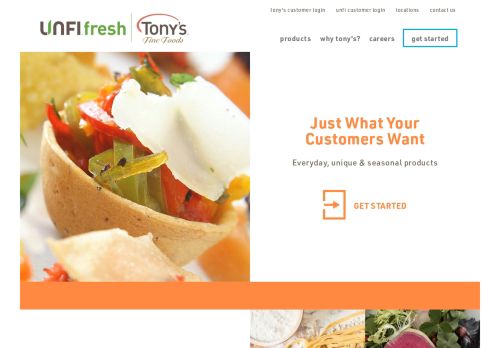 
                            7. Vendor Portal Login - Tony's Fine Foods
