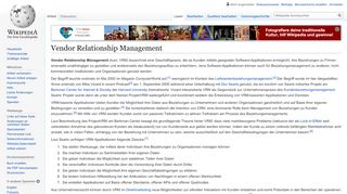 
                            6. Vendor Relationship Management – Wikipedia