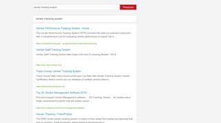 
                            11. vendor tracking system - Pctrucos Pesquisador
