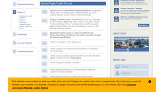 
                            6. Vendor/Payee Create Process | Columbia University Finance Gateway