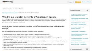 
                            7. Vendre sur les sites de vente d'Amazon en Europe - Amazon Seller ...