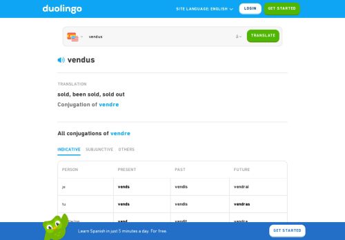 
                            9. vendus - Meaning of vendus in English with examples - Duolingo