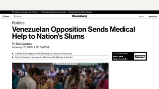 
                            13. Venezuelan Opposition Sends Medical Help to Nation's Slums ...