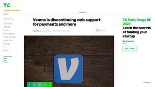 
                            6. Venmo is discontinuing web support for payments and more ...