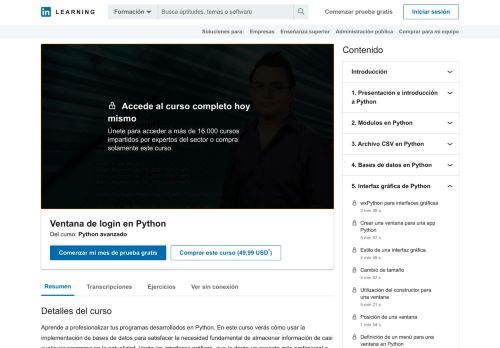
                            11. Ventana de login en Python - LinkedIn