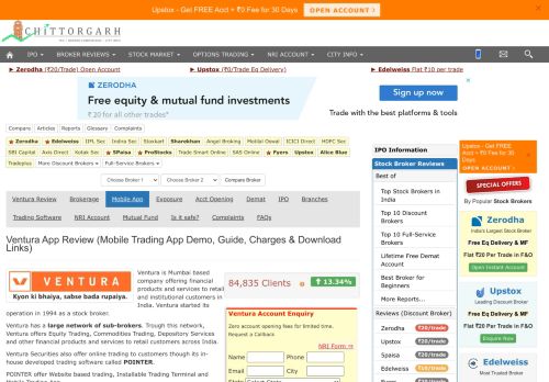 
                            4. Ventura Mobile Trading App Review - Chittorgarh.com