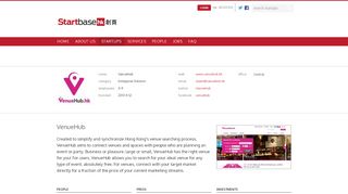 
                            8. VenueHub - StartbaseHK - The up-to-date tech database covering ...