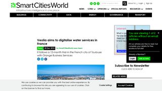 
                            12. Veolia aims to digitalise water services in France - Smart Cities World