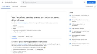 
                            2. Ver favoritos, senhas e mais em todos os seus dispositivos - Android ...