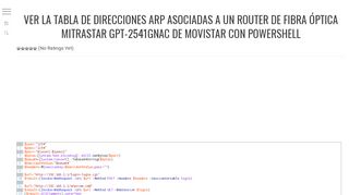 
                            10. Ver la tabla de direcciones ARP asociadas a un router de fibra óptica ...