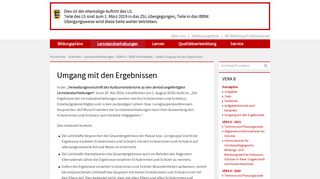 
                            3. VERA 8 Umgang mit den Ergebnissen - Landesinstitut für ...