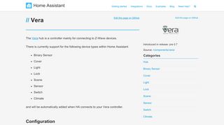 
                            5. Vera - Home Assistant