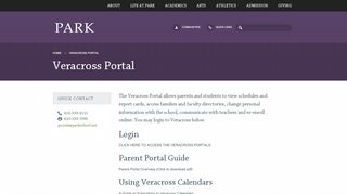 
                            9. Veracross Portal · The Park School of Baltimore