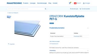 
                            7. VERALITE Kunststoffplatte PET-G | MAAGTECHNIC shop CH