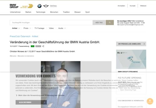 
                            10. Veränderung in der Geschäftsführung der BMW Austria GmbH.