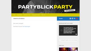 
                            1. Veranstalter Bereich – Partyblick Party