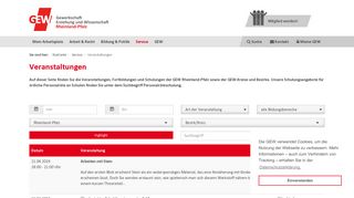
                            9. Veranstaltungen: GEW Rheinland-Pfalz