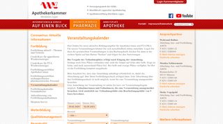 
                            3. Veranstaltungskalender - Apothekerkammer Westfalen-Lippe