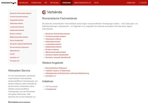 
                            3. Verbände - Romanistik.de