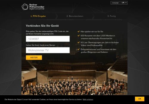 
                            8. Verbinden Sie Ihr Gerät - Die Digital Concert Hall der Berliner ...